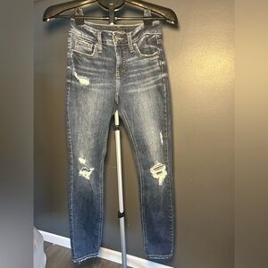 Silver Jeans Women's Distressed Skinny Jeans - Suki